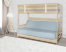 Двухъярусная кровать массив белая с диван-кроватью 80х190 с БНП